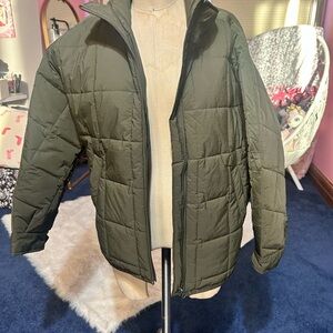 Amazon Women's Green Puffer Jacket